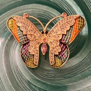 🌟❤️Colorful Butterfly Brooch with Crystals